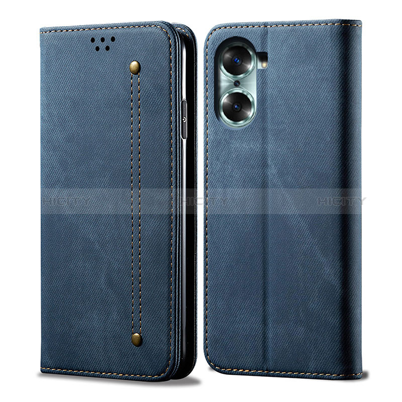 Coque Clapet Portefeuille Livre Tissu pour Huawei Honor 60 5G Plus