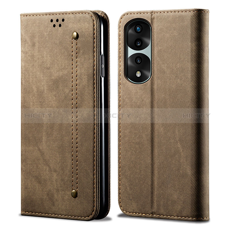 Coque Clapet Portefeuille Livre Tissu pour Huawei Honor 70 Pro 5G Plus