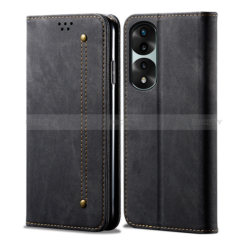 Coque Clapet Portefeuille Livre Tissu pour Huawei Honor 70 Pro 5G Plus