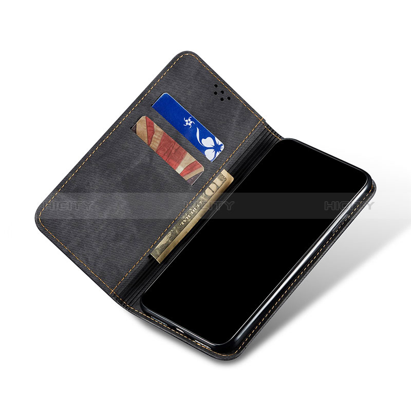 Coque Clapet Portefeuille Livre Tissu pour Huawei P50 Plus