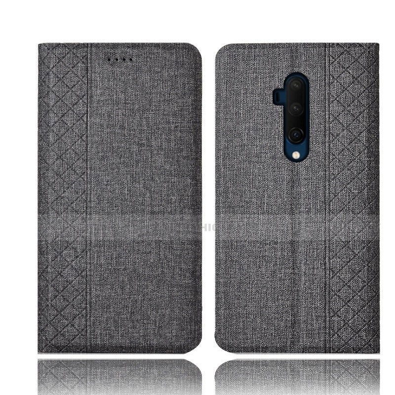 Coque Clapet Portefeuille Livre Tissu pour OnePlus 7T Pro 5G Plus