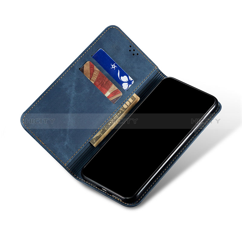 Coque Clapet Portefeuille Livre Tissu pour OnePlus 9 5G Plus