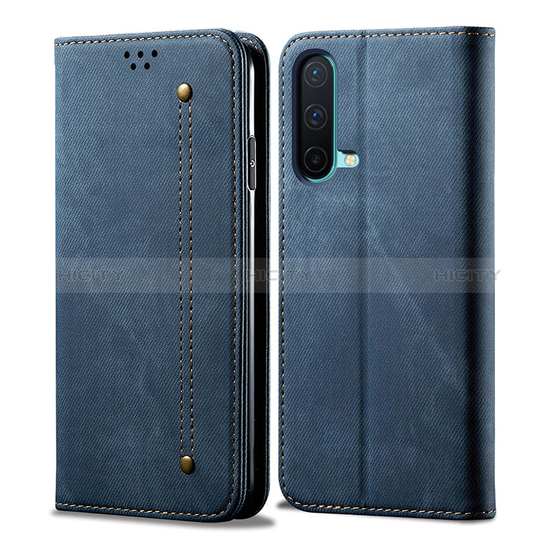 Coque Clapet Portefeuille Livre Tissu pour OnePlus Nord CE 5G Plus