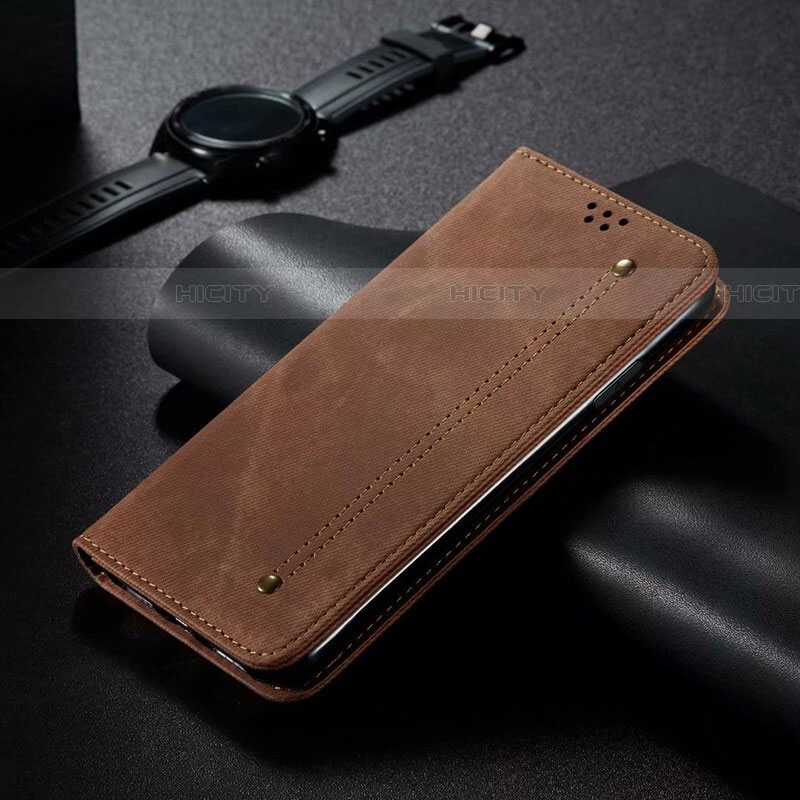 Coque Clapet Portefeuille Livre Tissu pour Oppo A11X Plus