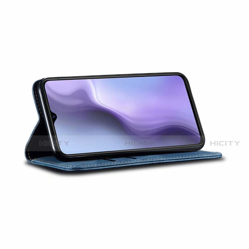 Coque Clapet Portefeuille Livre Tissu pour Realme 5 Pro Plus