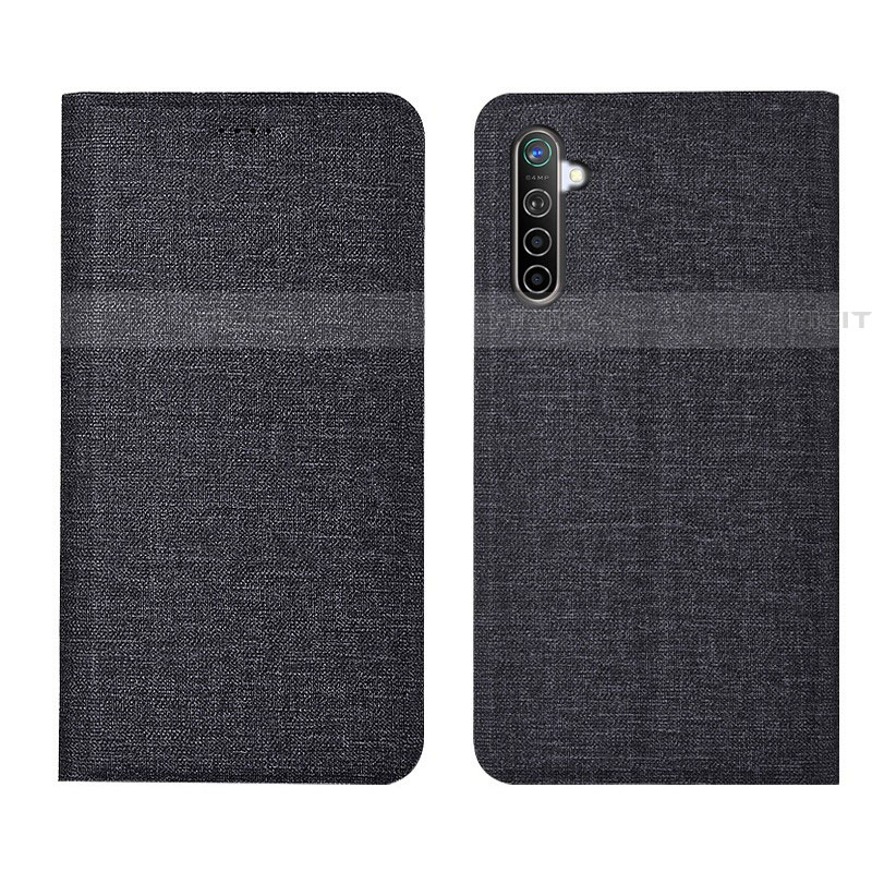 Coque Clapet Portefeuille Livre Tissu pour Realme X2 Plus