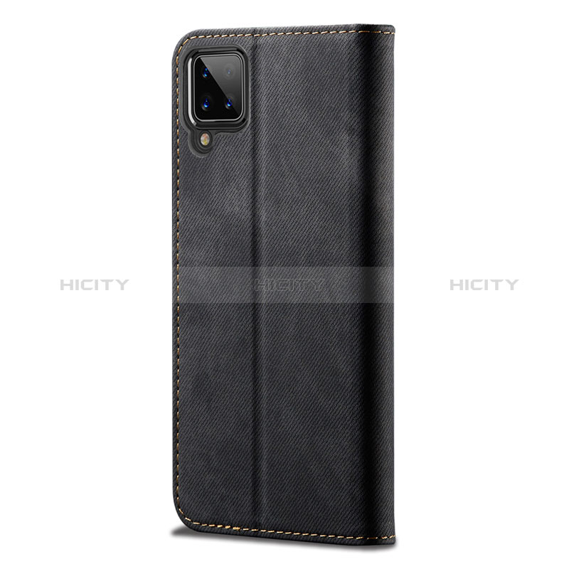 Coque Clapet Portefeuille Livre Tissu pour Samsung Galaxy A12 Nacho Plus
