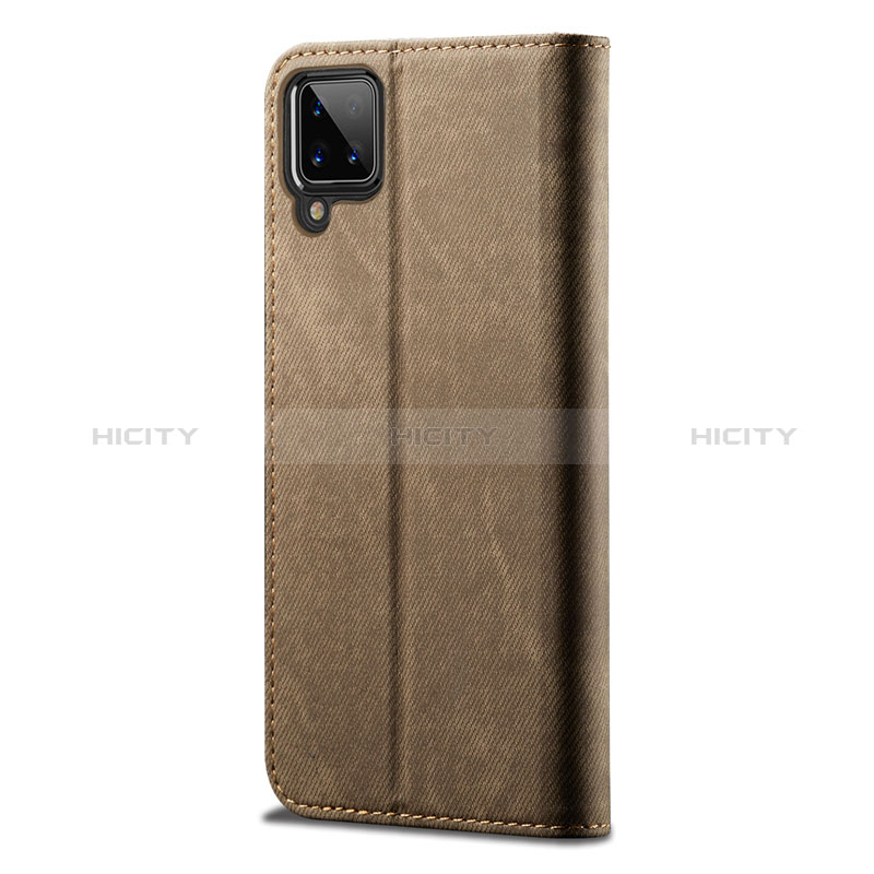Coque Clapet Portefeuille Livre Tissu pour Samsung Galaxy F12 Plus