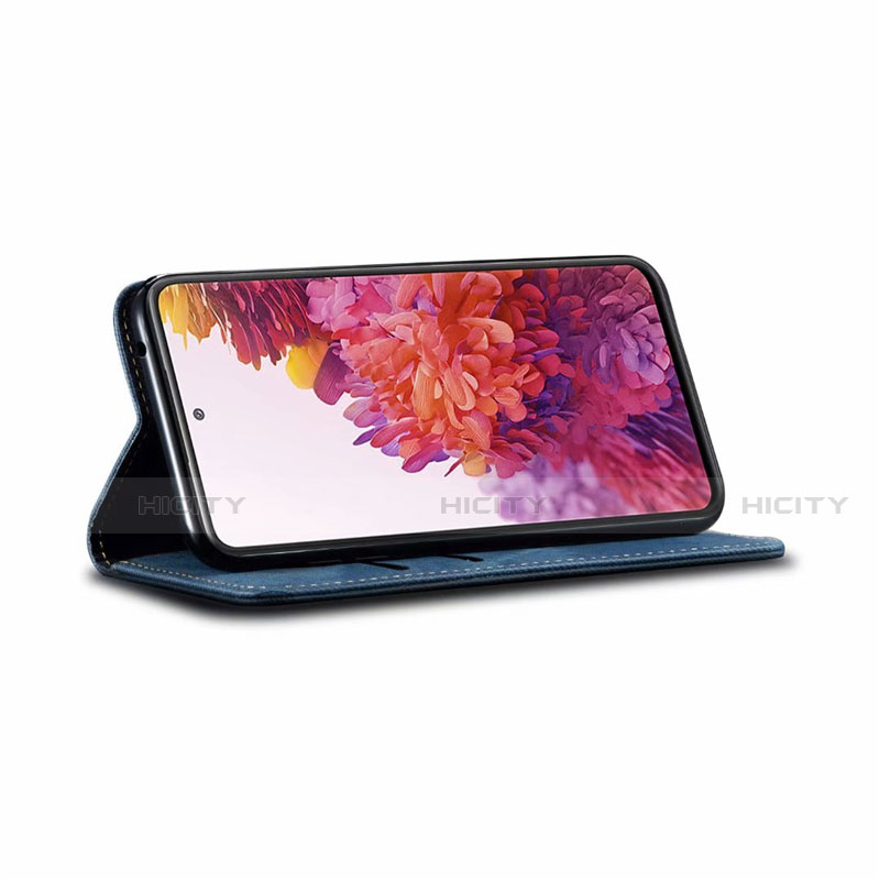 Coque Clapet Portefeuille Livre Tissu pour Samsung Galaxy S20 Lite 5G Plus