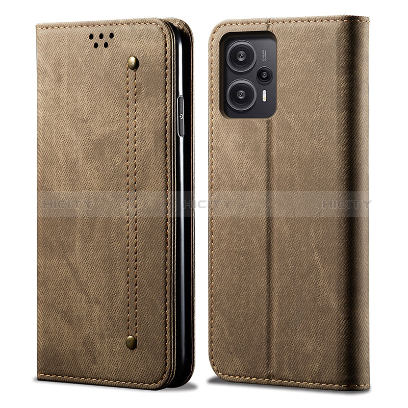 Coque Clapet Portefeuille Livre Tissu pour Xiaomi Poco F5 5G Plus