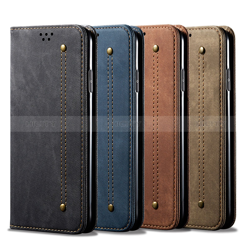 Coque Clapet Portefeuille Livre Tissu pour Xiaomi Redmi 9T 4G Plus