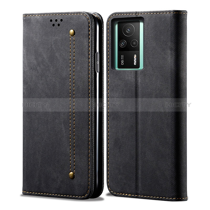 Coque Clapet Portefeuille Livre Tissu pour Xiaomi Redmi K60E 5G Plus