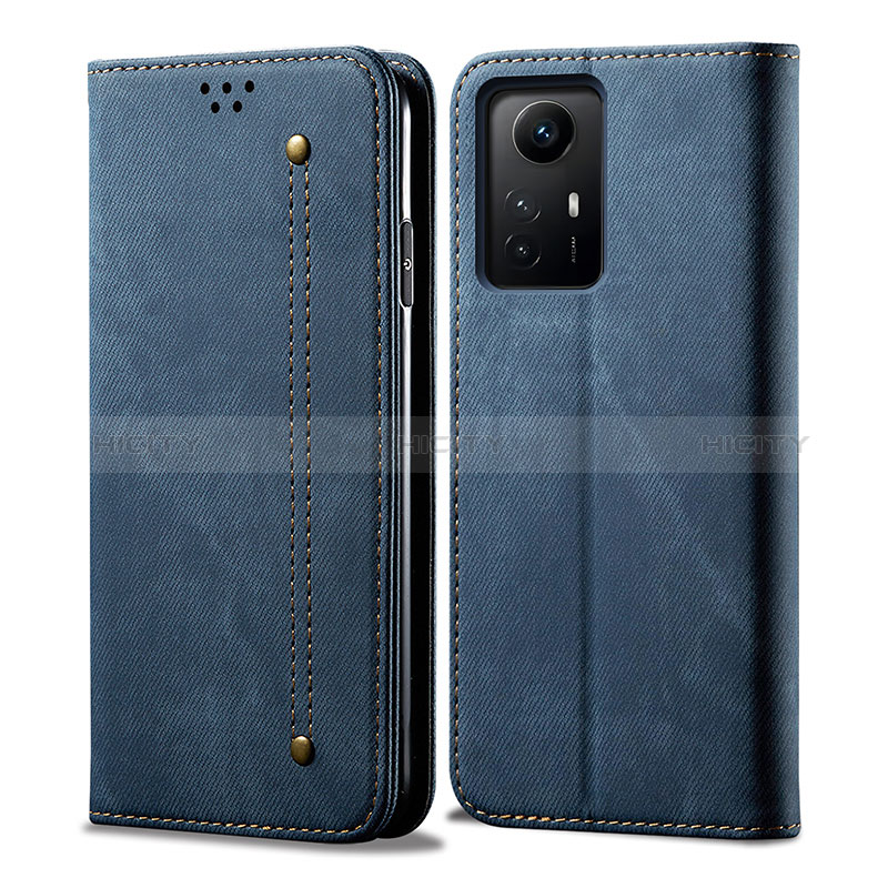 Coque Clapet Portefeuille Livre Tissu pour Xiaomi Redmi Note 12S Plus