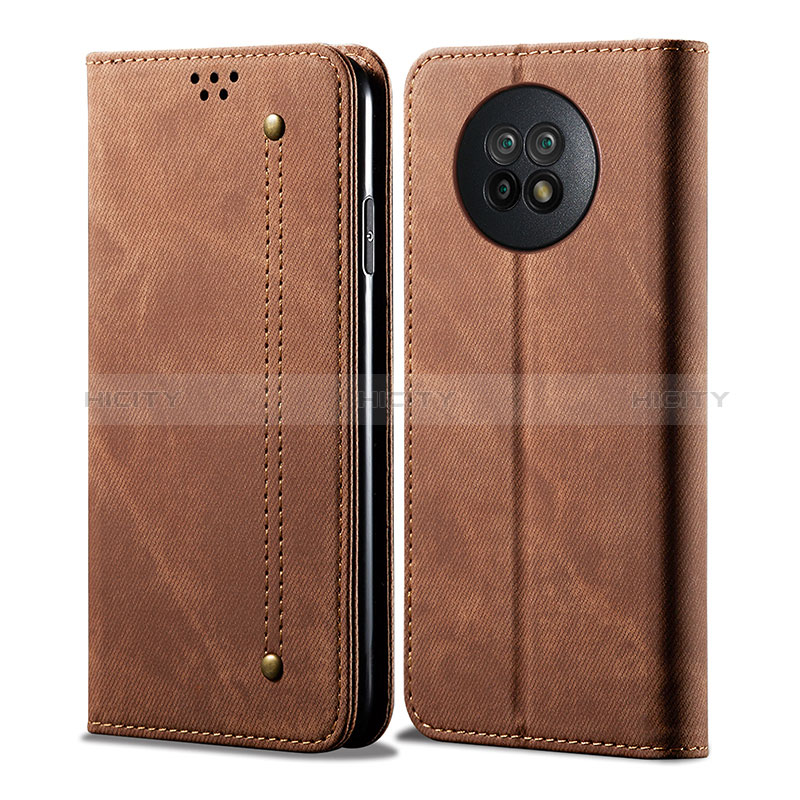 Coque Clapet Portefeuille Livre Tissu pour Xiaomi Redmi Note 9 5G Plus