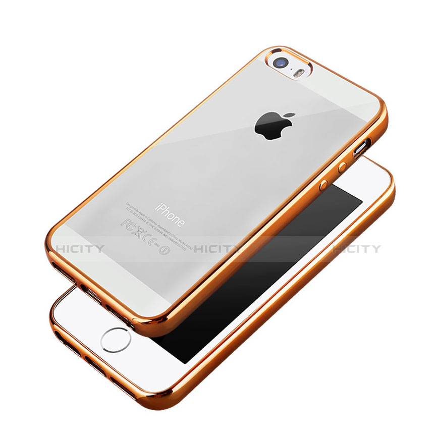 Coque Contour Luxe Aluminum Metal pour Apple iPhone 5 Orange Plus