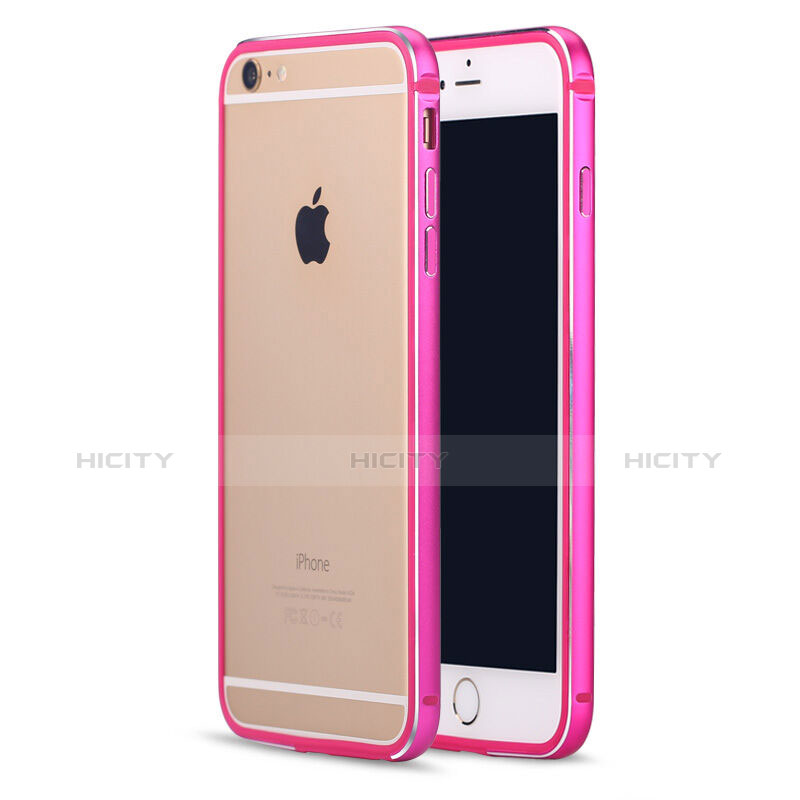 Coque Contour Luxe Aluminum Metal pour Apple iPhone 6 Rose Rouge Plus