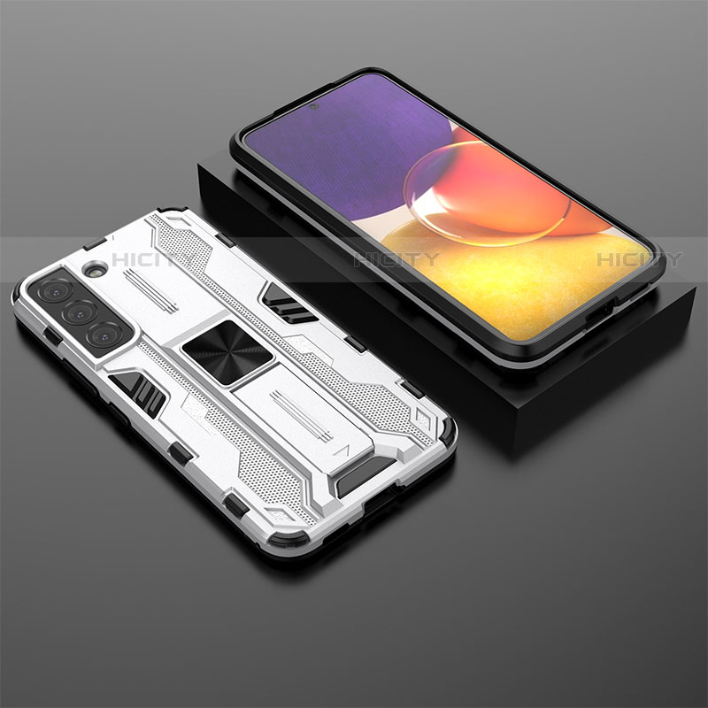 Coque Contour Silicone et Plastique Housse Etui Mat avec Aimant Magnetique Support A01 pour Samsung Galaxy S21 FE 5G Plus