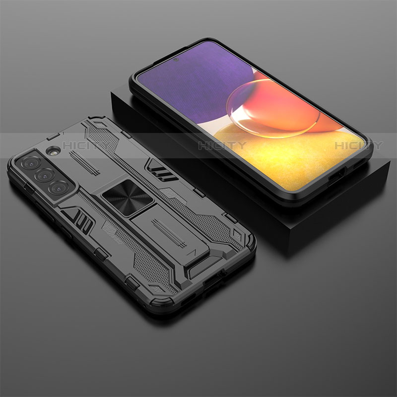 Coque Contour Silicone et Plastique Housse Etui Mat avec Aimant Magnetique Support A01 pour Samsung Galaxy S21 FE 5G Plus