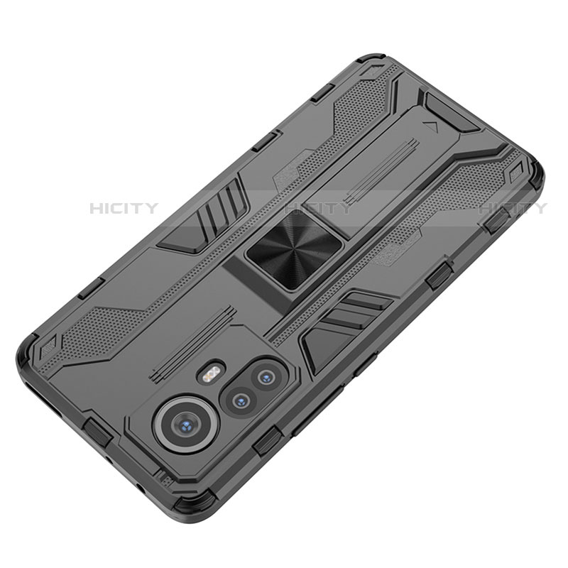 Coque Contour Silicone et Plastique Housse Etui Mat avec Aimant Magnetique Support A01 pour Xiaomi Mi 12 Lite 5G Plus