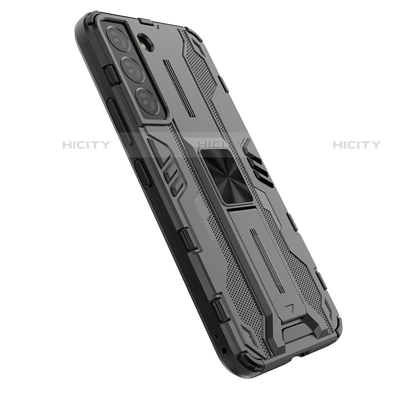 Coque Contour Silicone et Plastique Housse Etui Mat avec Aimant Magnetique Support A02 pour Samsung Galaxy S21 FE 5G Plus