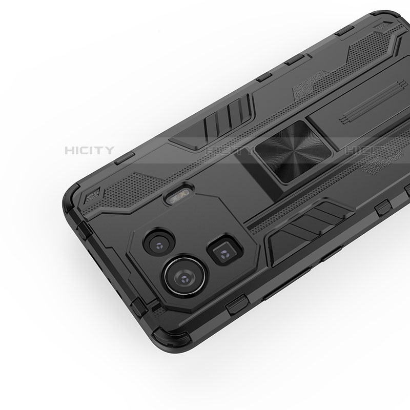 Coque Contour Silicone et Plastique Housse Etui Mat avec Aimant Magnetique Support A02 pour Xiaomi Mi 11 Pro 5G Plus