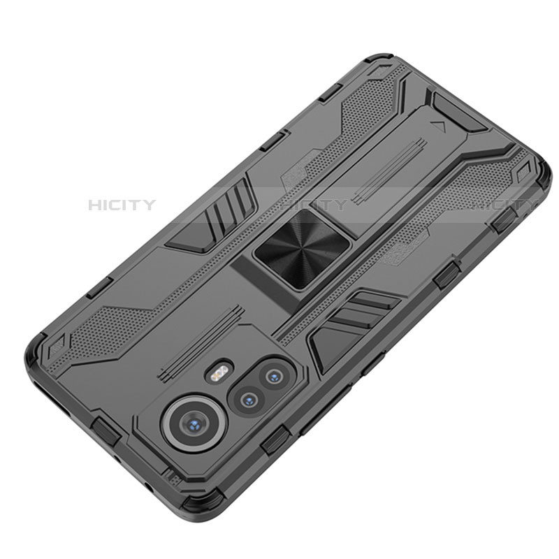 Coque Contour Silicone et Plastique Housse Etui Mat avec Aimant Magnetique Support A02 pour Xiaomi Mi 12S 5G Plus