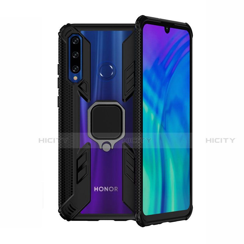 Coque Contour Silicone et Plastique Housse Etui Mat avec Aimant Magnetique Support H02 pour Huawei P Smart+ Plus (2019) Plus