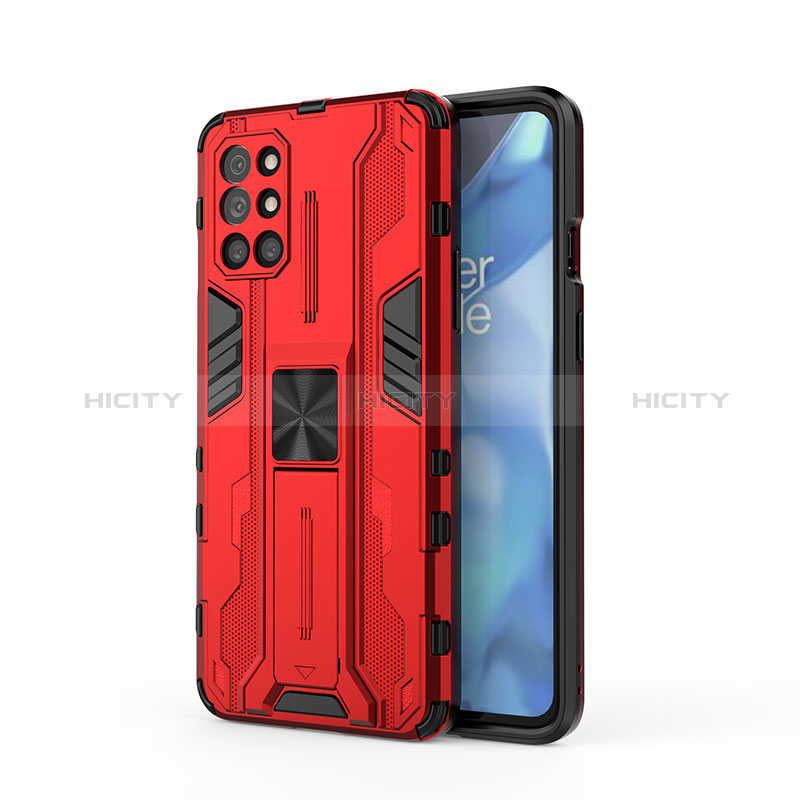 Coque Contour Silicone et Plastique Housse Etui Mat avec Aimant Magnetique Support KC1 pour OnePlus 9R 5G Plus