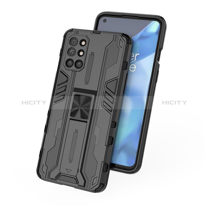 Coque Contour Silicone et Plastique Housse Etui Mat avec Aimant Magnetique Support KC1 pour OnePlus 9R 5G Plus