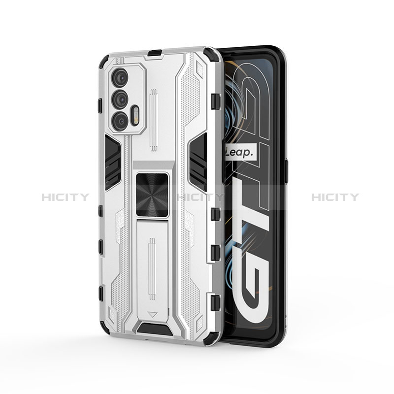 Coque Contour Silicone et Plastique Housse Etui Mat avec Aimant Magnetique Support KC1 pour Realme GT 5G Plus