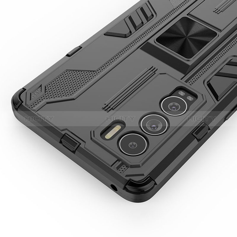 Coque Contour Silicone et Plastique Housse Etui Mat avec Aimant Magnetique Support KC1 pour Realme GT Master Explorer 5G Plus