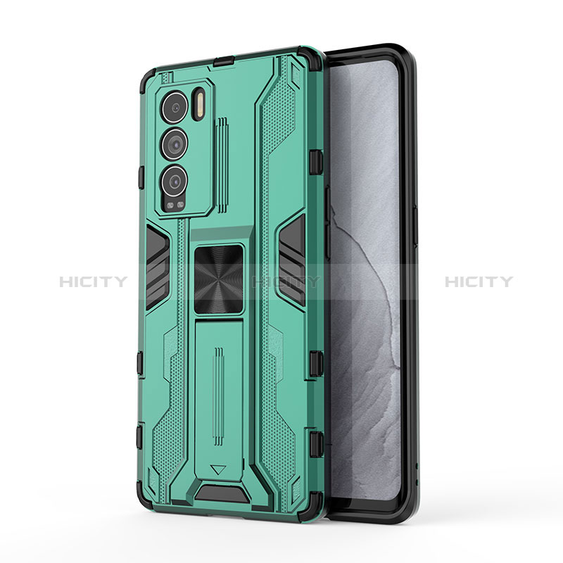 Coque Contour Silicone et Plastique Housse Etui Mat avec Aimant Magnetique Support KC1 pour Realme GT Master Explorer 5G Plus