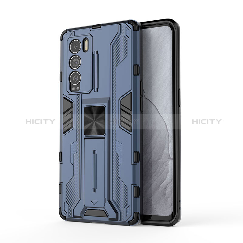 Coque Contour Silicone et Plastique Housse Etui Mat avec Aimant Magnetique Support KC1 pour Realme GT Master Explorer 5G Plus