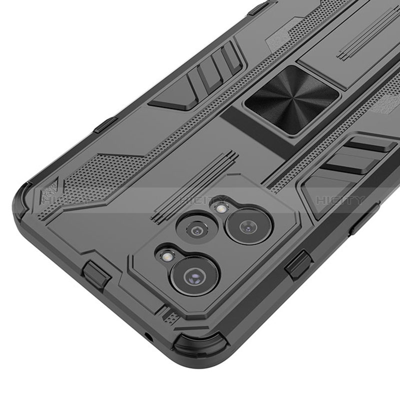 Coque Contour Silicone et Plastique Housse Etui Mat avec Aimant Magnetique Support KC1 pour Realme GT Neo2 5G Plus