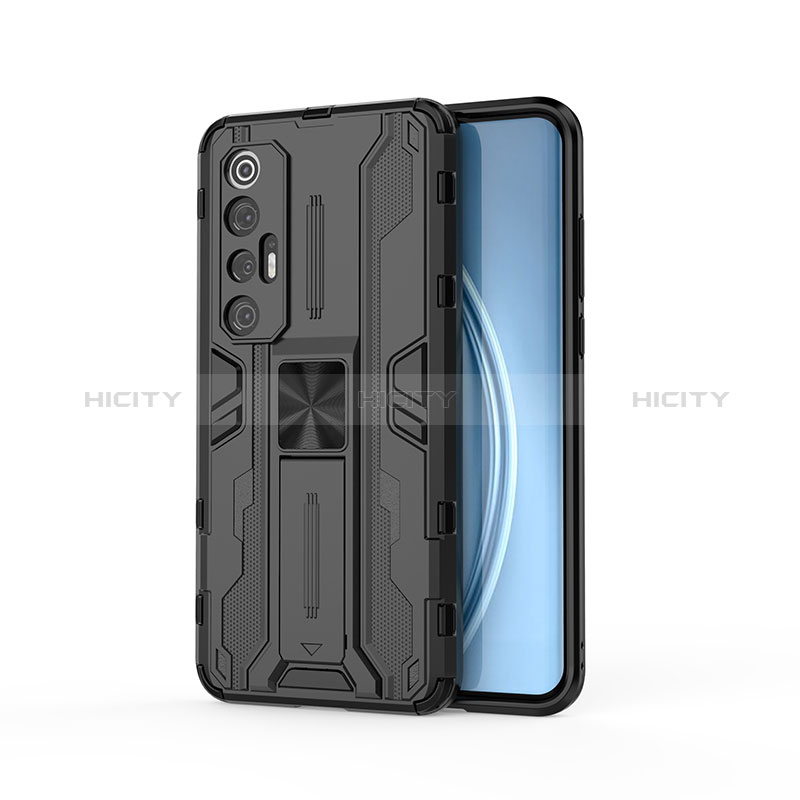 Coque Contour Silicone et Plastique Housse Etui Mat avec Aimant Magnetique Support KC1 pour Xiaomi Mi 10S 5G Noir Plus