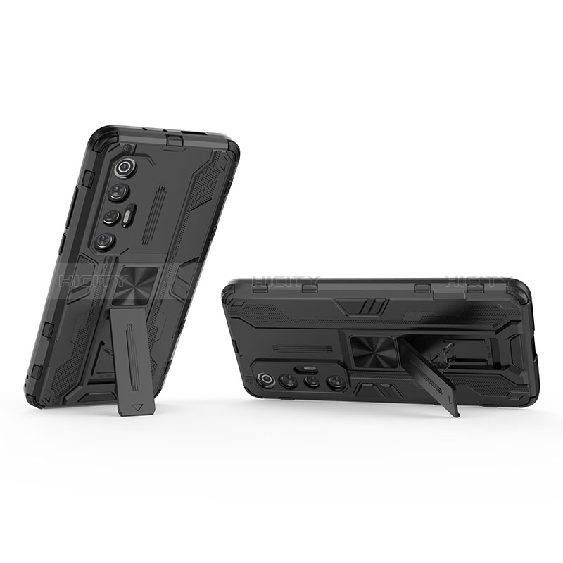 Coque Contour Silicone et Plastique Housse Etui Mat avec Aimant Magnetique Support KC1 pour Xiaomi Mi 10S 5G Plus