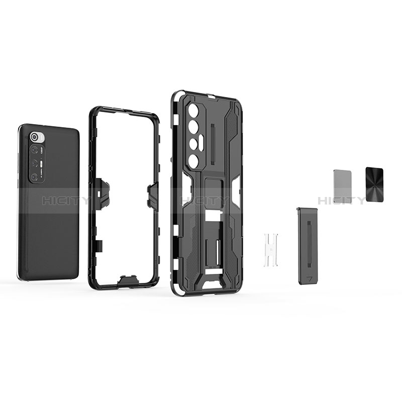 Coque Contour Silicone et Plastique Housse Etui Mat avec Aimant Magnetique Support KC1 pour Xiaomi Mi 10S 5G Plus