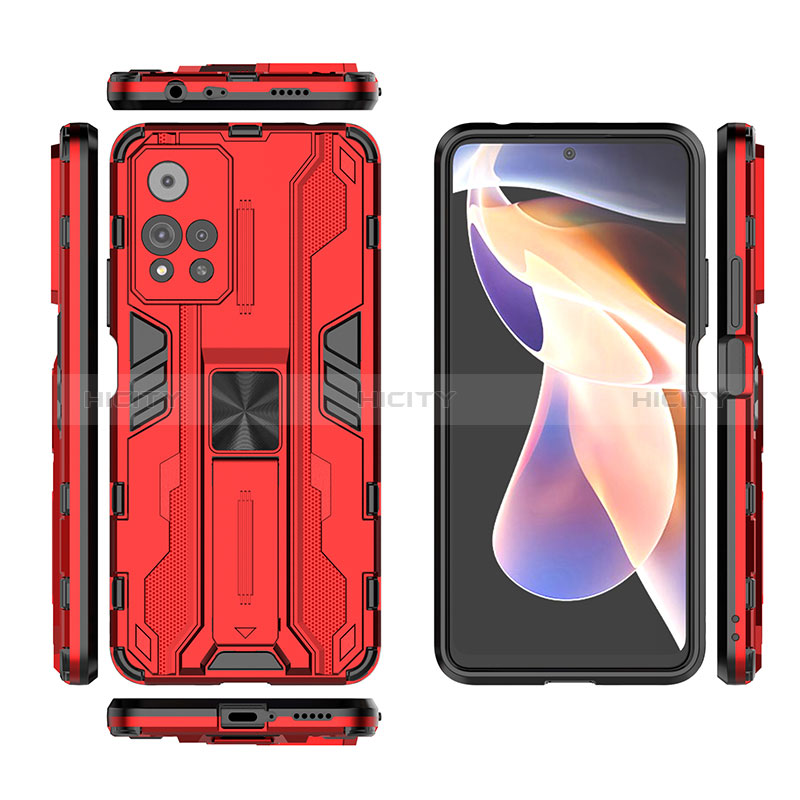 Coque Contour Silicone et Plastique Housse Etui Mat avec Aimant Magnetique Support KC1 pour Xiaomi Mi 11i 5G (2022) Plus