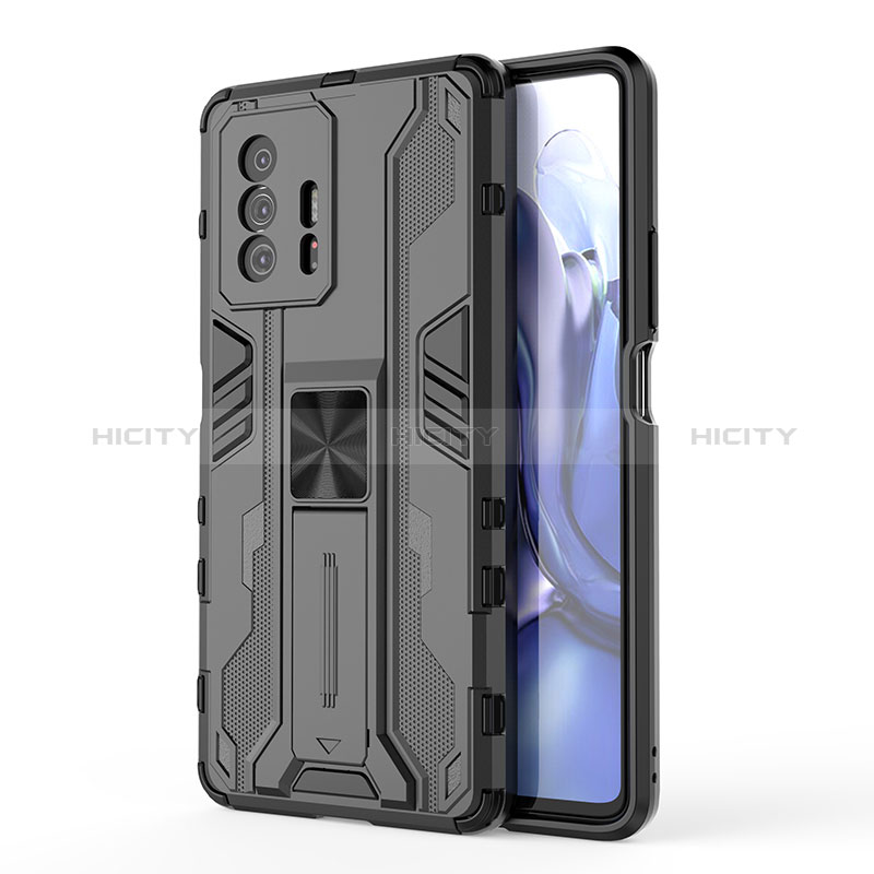 Coque Contour Silicone et Plastique Housse Etui Mat avec Aimant Magnetique Support KC1 pour Xiaomi Mi 11T 5G Plus