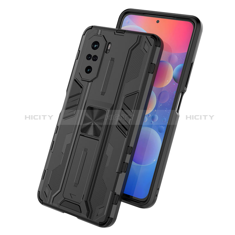 Coque Contour Silicone et Plastique Housse Etui Mat avec Aimant Magnetique Support KC1 pour Xiaomi Mi 11X 5G Plus