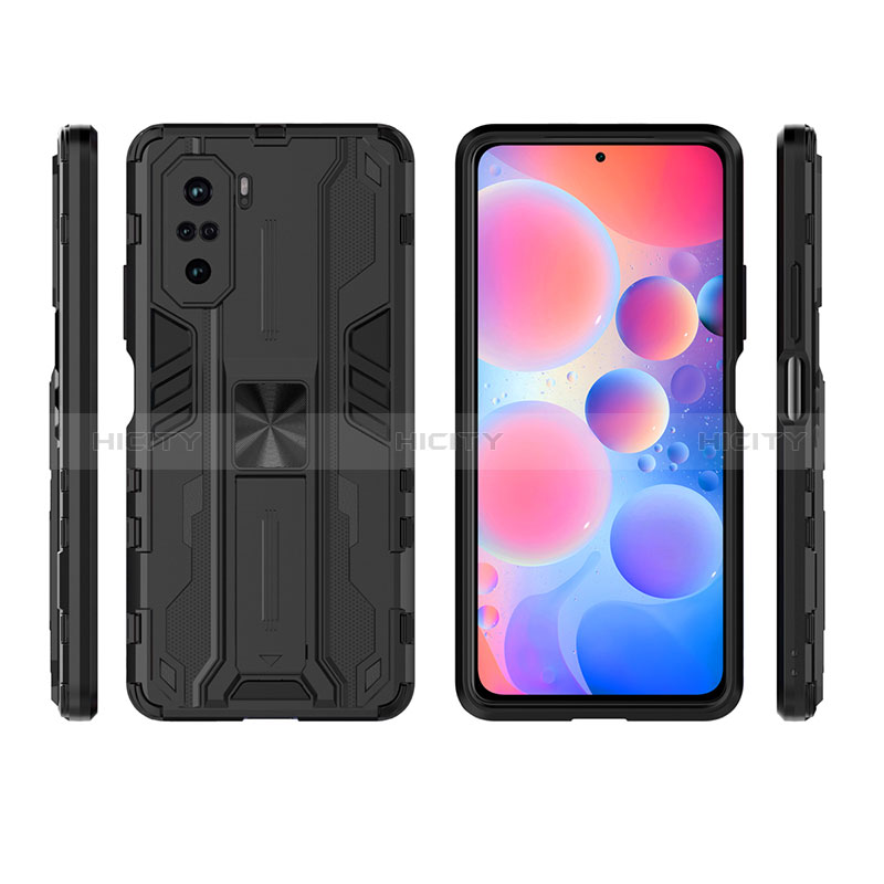 Coque Contour Silicone et Plastique Housse Etui Mat avec Aimant Magnetique Support KC1 pour Xiaomi Mi 11X 5G Plus