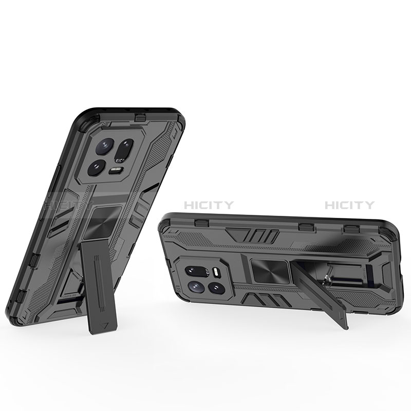 Coque Contour Silicone et Plastique Housse Etui Mat avec Aimant Magnetique Support KC1 pour Xiaomi Mi 13 5G Plus