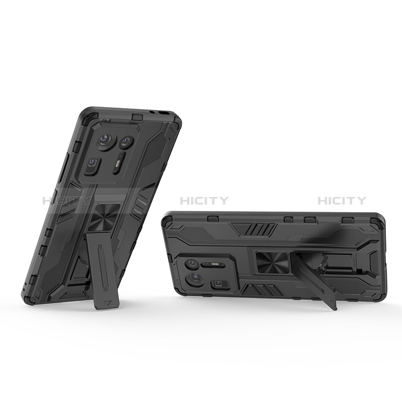 Coque Contour Silicone et Plastique Housse Etui Mat avec Aimant Magnetique Support KC1 pour Xiaomi Mi Mix 4 5G Plus