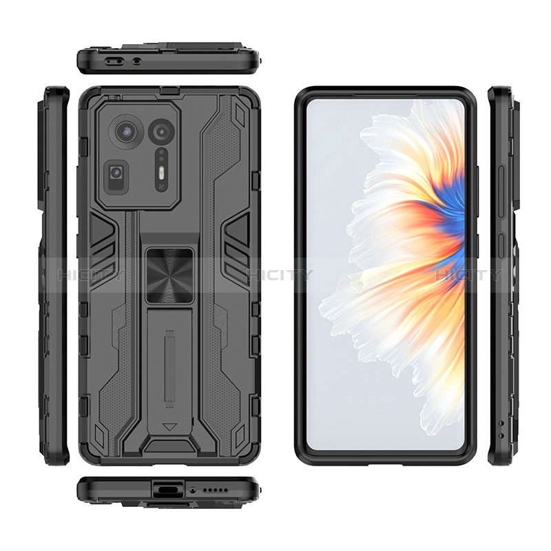 Coque Contour Silicone et Plastique Housse Etui Mat avec Aimant Magnetique Support KC1 pour Xiaomi Mi Mix 4 5G Plus