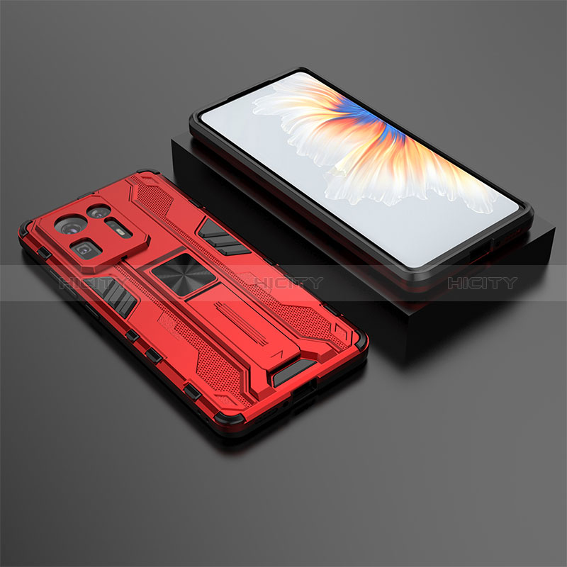 Coque Contour Silicone et Plastique Housse Etui Mat avec Aimant Magnetique Support KC1 pour Xiaomi Mi Mix 4 5G Plus