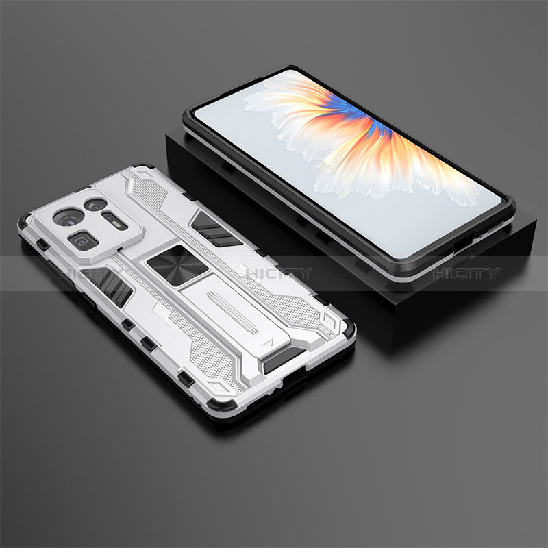 Coque Contour Silicone et Plastique Housse Etui Mat avec Aimant Magnetique Support KC1 pour Xiaomi Mi Mix 4 5G Plus