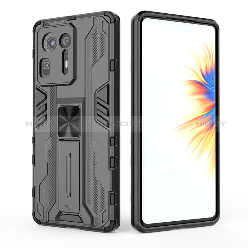 Coque Contour Silicone et Plastique Housse Etui Mat avec Aimant Magnetique Support KC1 pour Xiaomi Mi Mix 4 5G Plus