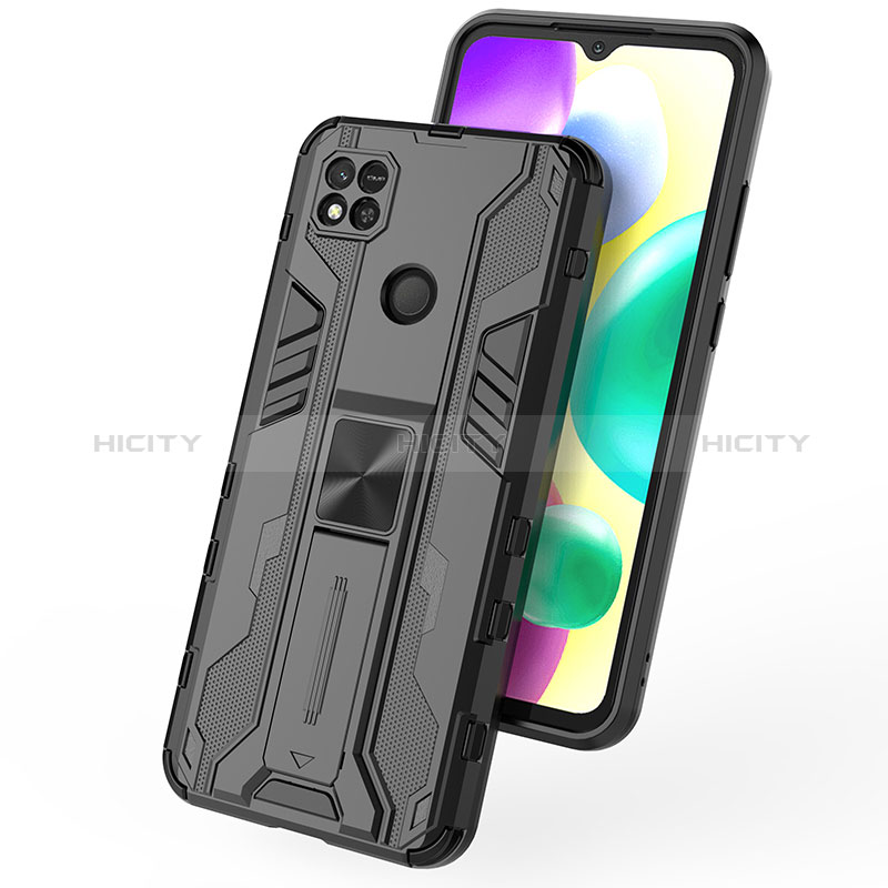 Coque Contour Silicone et Plastique Housse Etui Mat avec Aimant Magnetique Support KC1 pour Xiaomi POCO C31 Plus