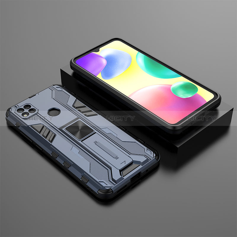 Coque Contour Silicone et Plastique Housse Etui Mat avec Aimant Magnetique Support KC1 pour Xiaomi POCO C31 Plus