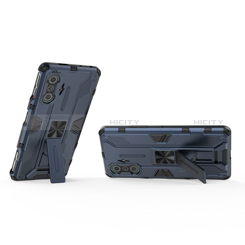 Coque Contour Silicone et Plastique Housse Etui Mat avec Aimant Magnetique Support KC1 pour Xiaomi Poco F3 GT 5G Plus